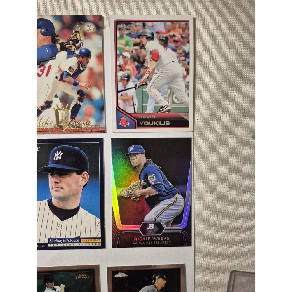 Baseball Card Lot David Ortiz Chrome Mike Piazza Cal Ripken Rickie Weeks Justin